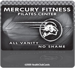 Mercury Fitness plastic memebership card
