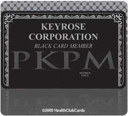 Key rose corporation health membership plastic card