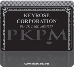 Key rose corporation health membership plastic card