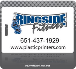 Ring Side Fitness plastic club card