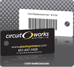 Circuit work fitness membership key tag