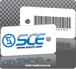 SCE workout plastic key tag