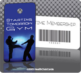 Vertical gym health membership key tag